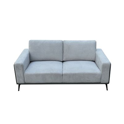 فيستا - أريكة قماشية بمقعدين - رمادي دافئ/رمادي داكن